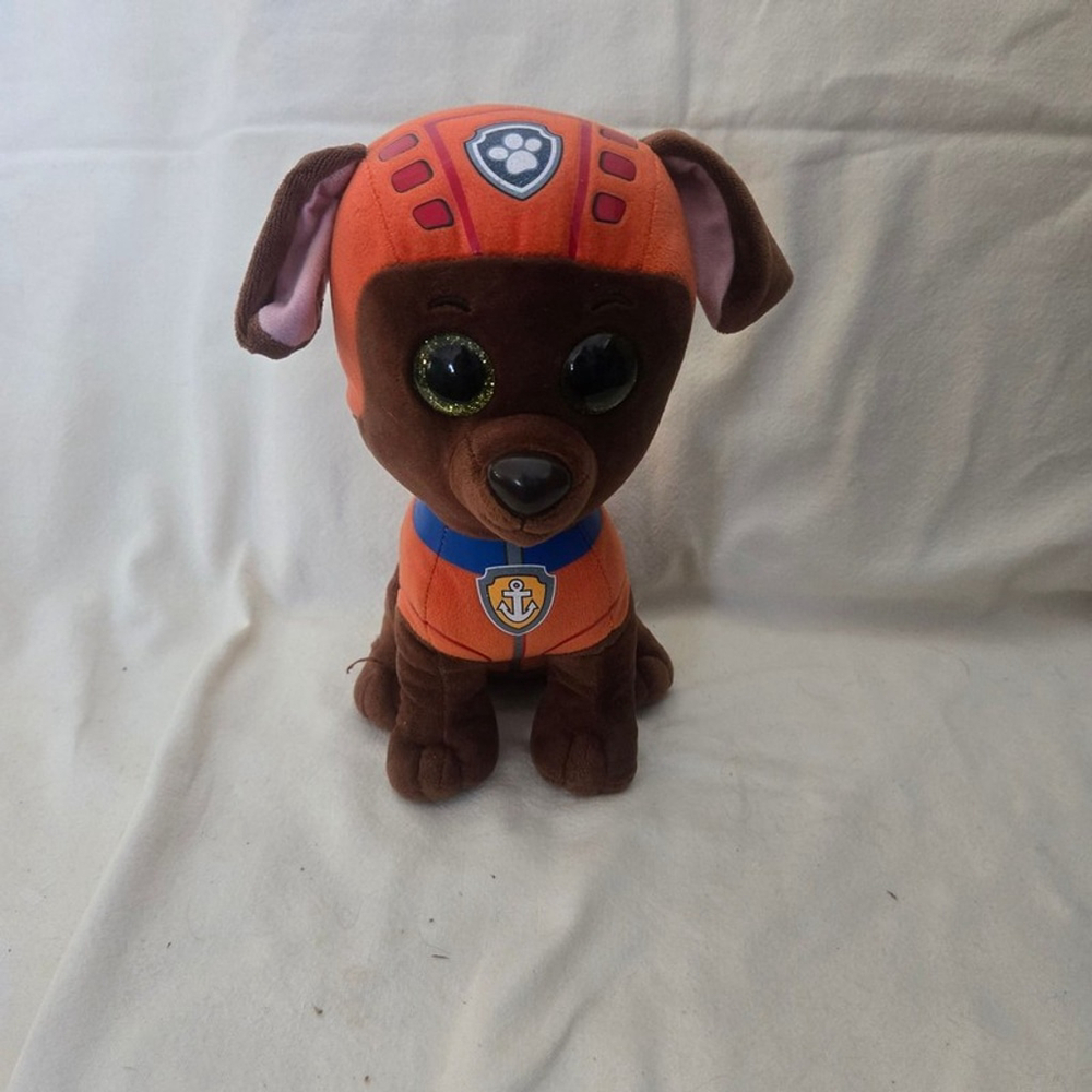 Ty Beanie Boos "Zuma" Plush Paw Patrol Orange Brown Dog 2018 Plush 10